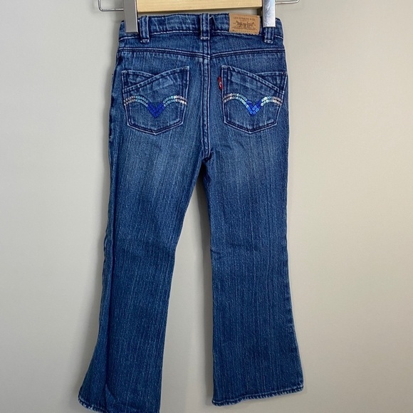 Levi's Girls Navy Denim Bootcut Jeans Size 6 - Picture 6 of 14